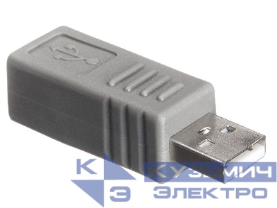 Переходник штекер USB A- гнездо USB B, Netko, белый