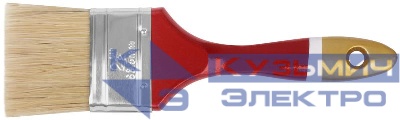 Кисть флейцевая "Классик" натуральная светлая щетина деревянная ручка 2. 5дюйм (63мм) FIT 01096