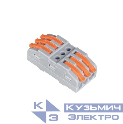 Клемма монтажная СМК PTC-3P 4233 450В 32А 0.08-2.5(4.0)кв.мм JazzWay 5073944