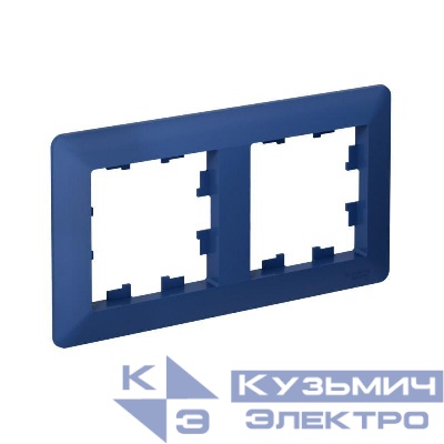 Рамка 2-м AtlasDesign Air аквамарин/дым. черн. SE ATN221102