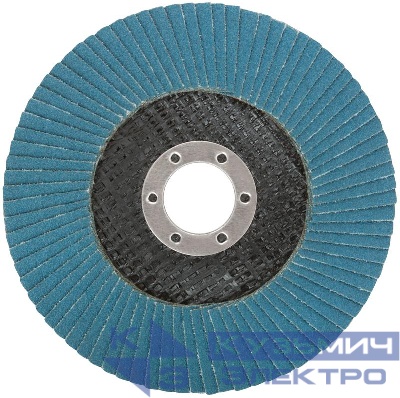 Круг лепестковый торцевой циркониевый плоский 125мм P 100 FIT 39975
