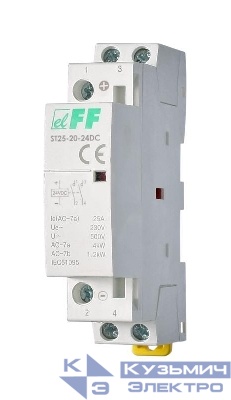 Контактор модульный ST25-20-24 DC 2НО 2.2Вт 2мод. монтаж на DIN-рейку F&F EA13.001.022