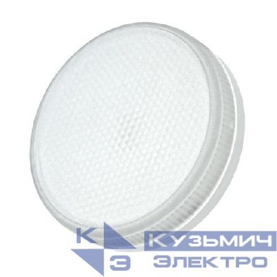 Лампа светодиодная PLED-ECO 6Вт таблетка матовая 3000К тепл. бел. GX53 460лм 230В JazzWay 2851987