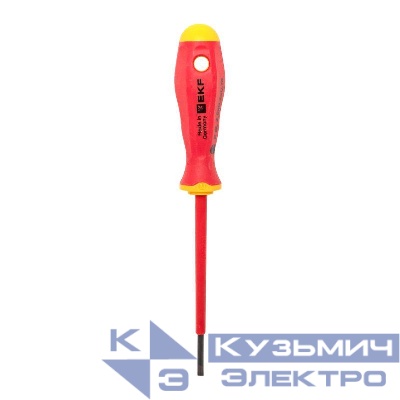 Отвертка Professional SL2.5х0.4мм VDE 1000В EKF sl-2.5-0.4-pro-in