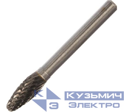 Diamond Industrial Борфреза твердосплавная тип H 8х20 мм S=6 мм пламевидная Diamond Industrial 0