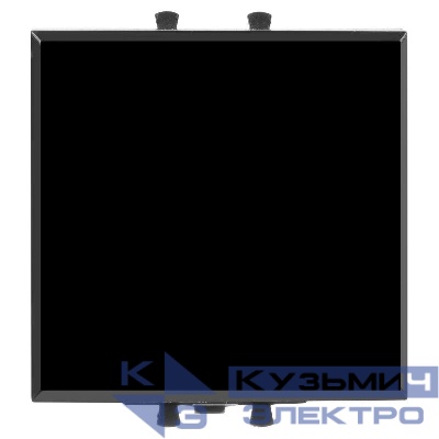 Переключатель модульный 1-кл. 2мод. Avanti "Черный квадрат" 16А черн. DKC 4402112