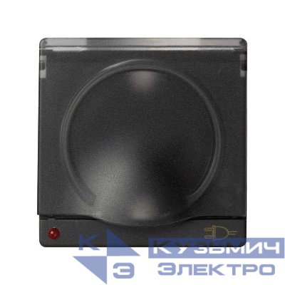 Накладка с крышкой и индикатором напряжения для 75432-; 75464-39 Simon82/82Nature графит 82099-38