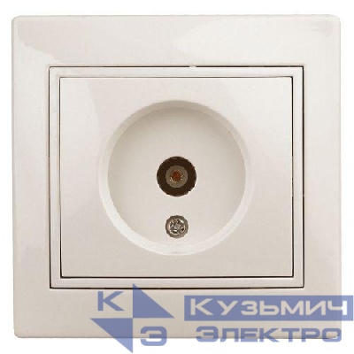 Розетка телевизионная одиночная TV СП Plano 1-301-02 IP20 сл. кость Intro Б0027618