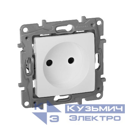 Розетка 1-м СП Etika 16А IP31 250В 2P без заземл. защ. шторки немецк. стандарт винтов. клеммы механизм бел. IEK 672234