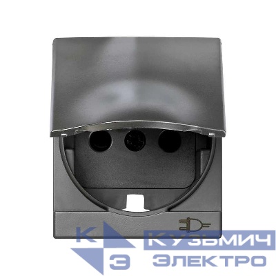 Накладка на 75432- 75464-69 с защ. шторки и крышкой Simon82 Centralizations алюм. 82090-53
