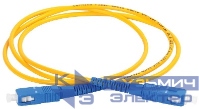 Патч-корд оптический коммутационный соединительный для одномодового кабеля (SM); 9/125 (OS2); SC/UPC-SC/UPC; одинарного исполнения (Simplex); LSZH (дл.1м) ITK FPC09-SCU-SCU-C1L-1M