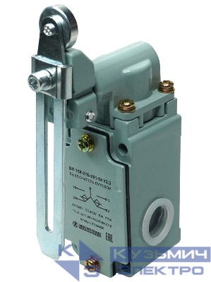Выключатель путевой ВП 15К-21Б-291-54 У2.3 IP54 рычаг с роликом регулир. по длине полумгновенный ET004428