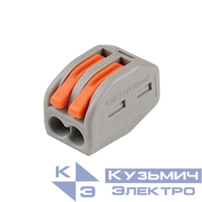 Клемма монтажная рычажного соединения PTC-2P 222-412 450В 32А 0.08-2.5(4.0)кв.мм JazzWay 5050792