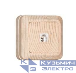 Розетка телефонная 1-м ОП Олимп сосна UNIVersal 5560872