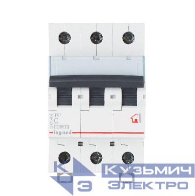 Выключатель автоматический модульный 3п C 13А 10кА TX3 6000 3мод. 400В Leg 403943