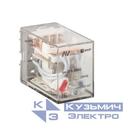 Реле промежуточное RPA 22/4 5А 230В AC AVERES EKF rpa-22-4-230AC