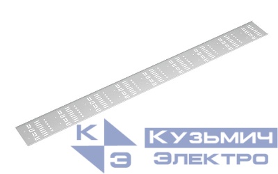 Органайзер-лоток вертикальный перфорированный кабельный в шкаф 37U VCM-37U-GY метал. сер. (RAL 7035) Cabeus 10619c
