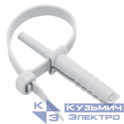 Хомут дюбельный 7х150 сер. (уп.50шт) PROxima EKF plc-nst-7.2x150w