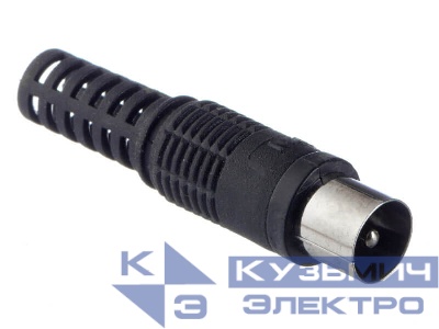 Штекер ТV черный, NETKO Optima