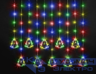 Гирлянда светодиодная "Бахрома" "Елки и фигурки" 95 009 NGF-D034-03 3х0.6м RGBY IP20 Navigator 95009