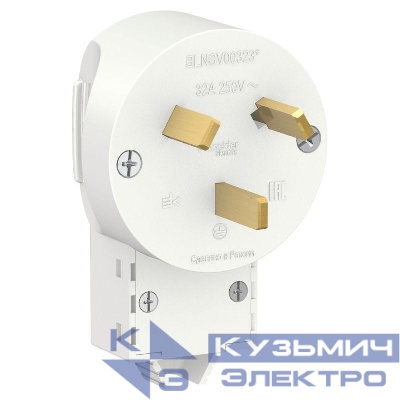 Вилка силовая СП Blanca 2P+E 32А 250В бел. SE BLNSV003231