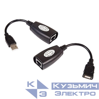 Удлинитель USB по витой паре (8p8c) Rexant 18-1176