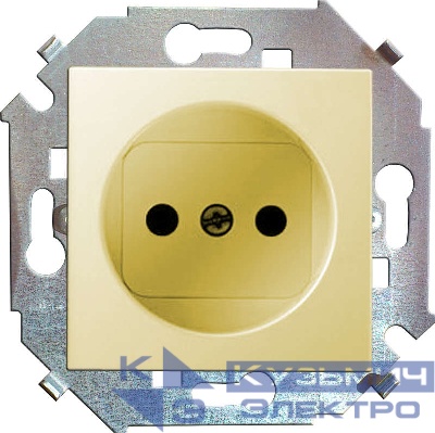 Розетка 1-м СП Simon 15 16А IP20 250В без заземл. защ. шторки винтов. клеммы механизм сл. кость Simon 1591444-031