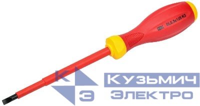 Отвертка диэлектрическая шлицевая SL5.5х125 K3 1000В ARMA2L 3 IEK A2L3-SC30-K3-SL-55-125