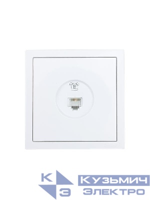 Розетка телефонная СП ZIMA IP20 евро стандарт механизм бел. LEZARD 704-0288-137