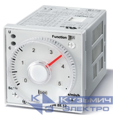 Таймер мультифункциональный (AI a AI b DI a DI b GI SW) монтаж на панель или в розетку 8-штырьковый разъем 24...230В AC/DC 2CO 5А рег. FINDER 881202300002