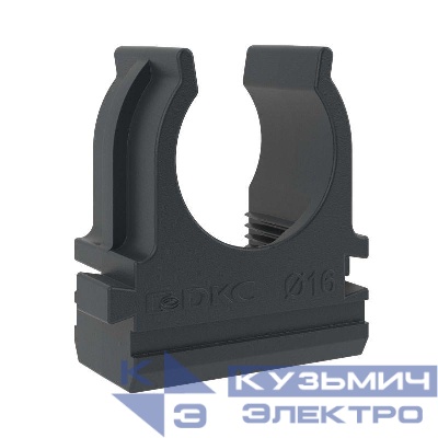 Держатель для труб (клипса) d16мм с защелкой черн. DKC 51016N