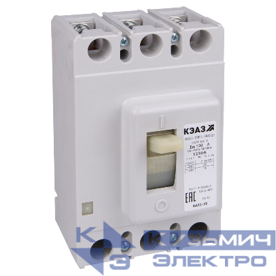 Выключатель автоматический 3п 125А 20кА ВА51-35М2-340010 УХЛ3 690В AC КЭАЗ 108355