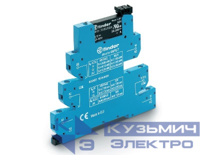 Модуль интерфейсный (сборка 34.81.7.060.9024 + 93.64.8.230) твердотельное реле MasterINPUT выход 6А (24В DC) 230-240В AC IP20 винт. клеммы FINDER 394082309024