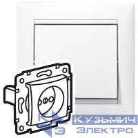 Розетка 1-м СП Valena 16А IP21 2P без заземл. механизм бел. (DIY-упак.) IEK 694268