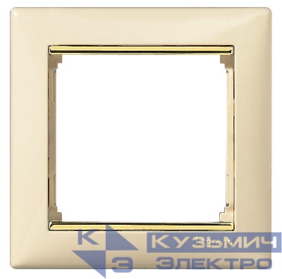 Рамка 1-м Valena сл. кость/зол. Leg 774151