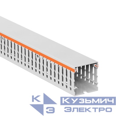 Кабель-канал перфорированный 40х40 L2000 RLHF6 без галогенов свет. сер. DKC 01134RLHF