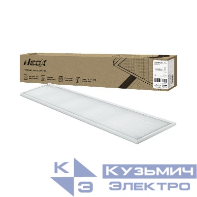 Светильник светодиодный ДВО-01 3665-МИКРОПРИЗМА 36Вт 6500К IP40 1195х180х19мм универс. панель NEOX 4690612066189