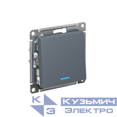 Переключатель 1-кл. AtlasDesign (сх. 6а) 10AX с подсветкой быстрозажим. клем. механизм грифель SE ATN000763S