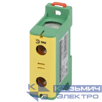 Клемма силовая вводная КСВ NO-224-133 (KE63.3) 35-150кв.мм PE желт./зел. Эра Б0065570