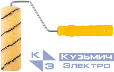 Валик полиакриловый беж. с черн. полоской d40/61мм; ворс 10.4мм 180мм FIT 01853