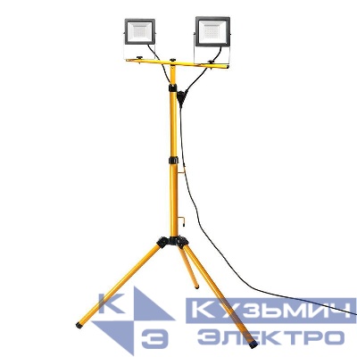 Прожектор LL-503 2х50Вт 6400К IP65 230В на штативе черн. FERON 29568