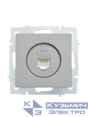 Розетка компьютерная 1-м СП Vesna механизм платина LEZARD 742-3588-139