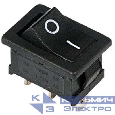 Выключатель клавишный 250В 6А (3с) ON-ON черн. Mini (RWB-202; SC-768) Rexant 36-2130