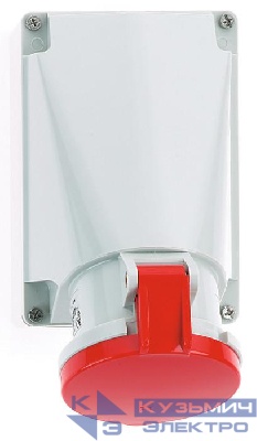 Розетка настенная 63А 5п 3P+N+PE 6ч 400В IP44 Bals 1124