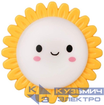 Светильник светодиодный NL-179 "Солнышко" 220В ночник с выкл. бел. Camelion 12535