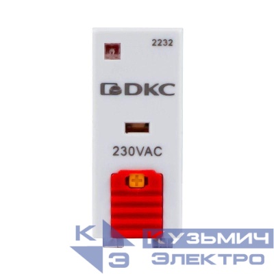 Реле одиночное 230В AC 1 перекидн. контакт тестовая кнопка DKC IR-230AC-1CO-D