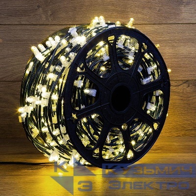 Гирлянда светодиодная "LED ClipLight" шаг 15см 665LED тепл. бел. 80Вт 12В IP65 эффект мерцания flashing бел. (уп.100м) Neon-Night 325-146