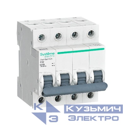 Выключатель автоматический 4п City9 Set (АВ) С 32А 6кА 400В SE C9F36432