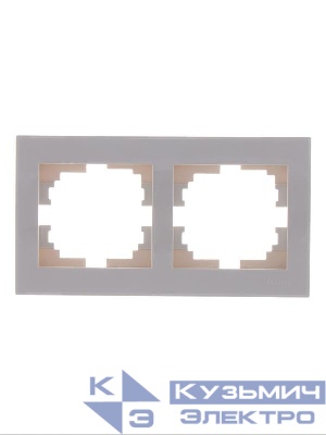 Рамка 2-м Rain горизонт. с боковой вставкой крем. LEZARD 703-0303-147