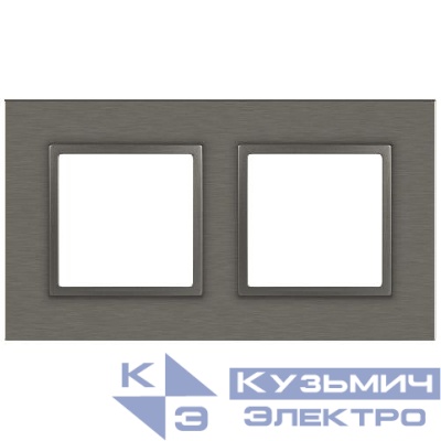 Рамка 2-м Elegance 14-5202-16 метал. титан Эра Б0065843